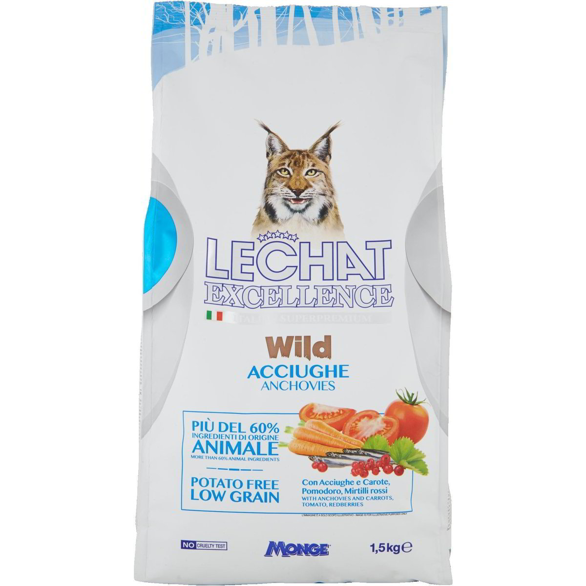 Crocchette Per Gatti Excellence Wild Acciughe LE CHAT 1500 G Coop Shop