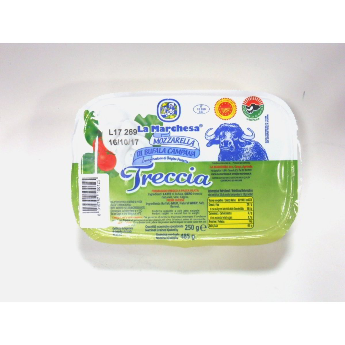 Mozzarella Treccia Di Bufala Campana Dop La Marchesa G Coop Shop