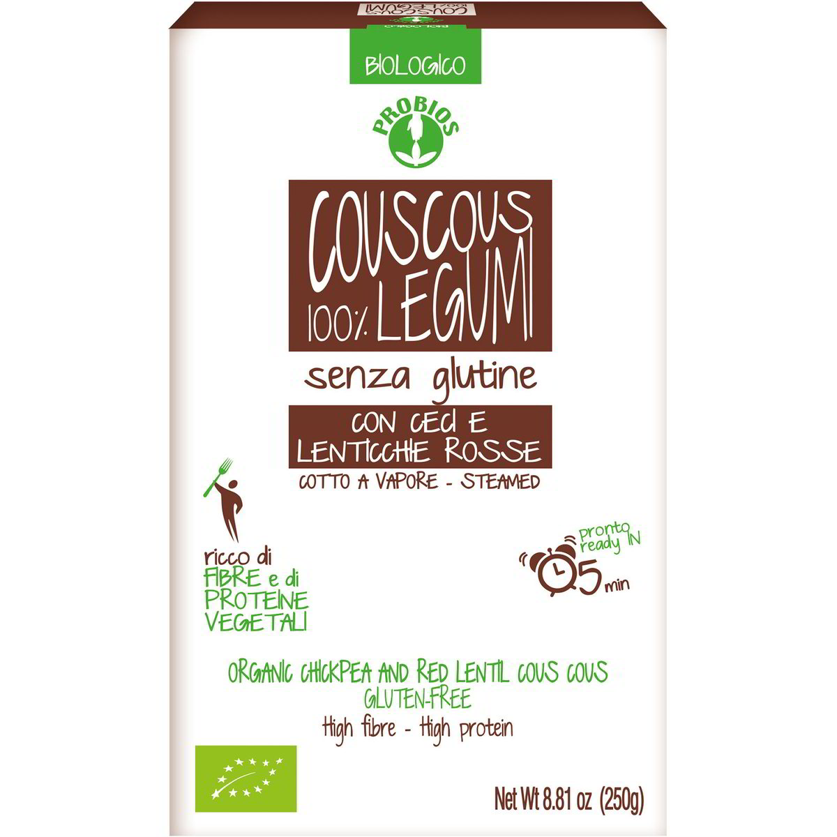 Cous Cous Con Legumi Ceci Lenticchie Rosse PROBIOS 250 G Coop Shop