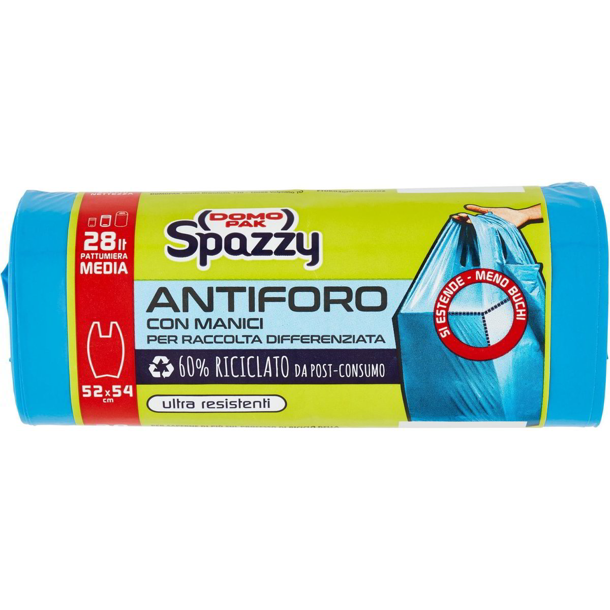 Sacchi Spazzatura Antiforo Lt Con Manici X Domopak Pz Coop Shop