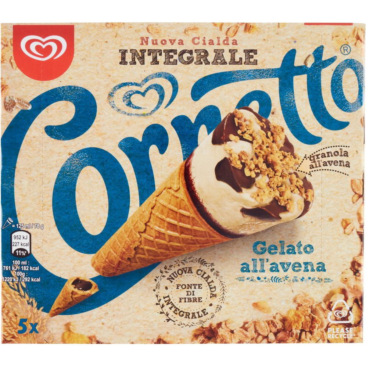 Cornetto Nuova Cialda Integrale Gelato All Avena Algida X G Coop