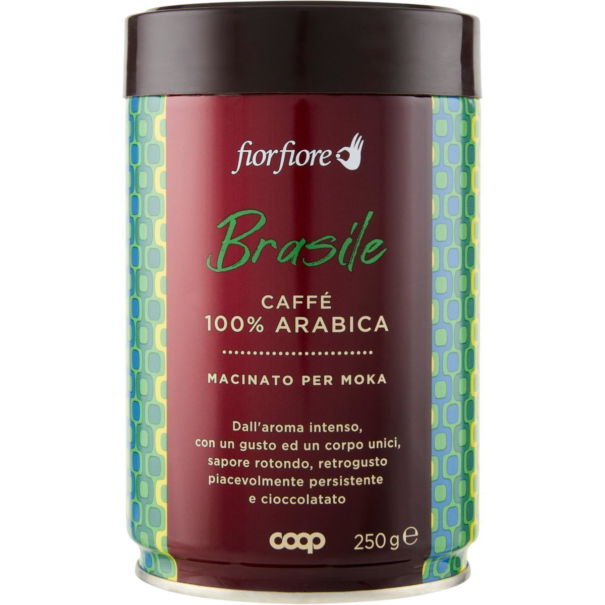 Caffè arabica 100 brasile macinato per moka COOP FIOR FIORE 250 G