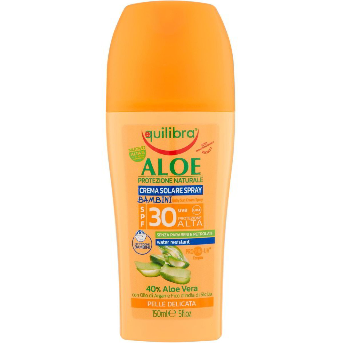 Solare Spray Aloe Bambini Spf 30 Pelle Delicata EQUILIBRA 150 ML Coop