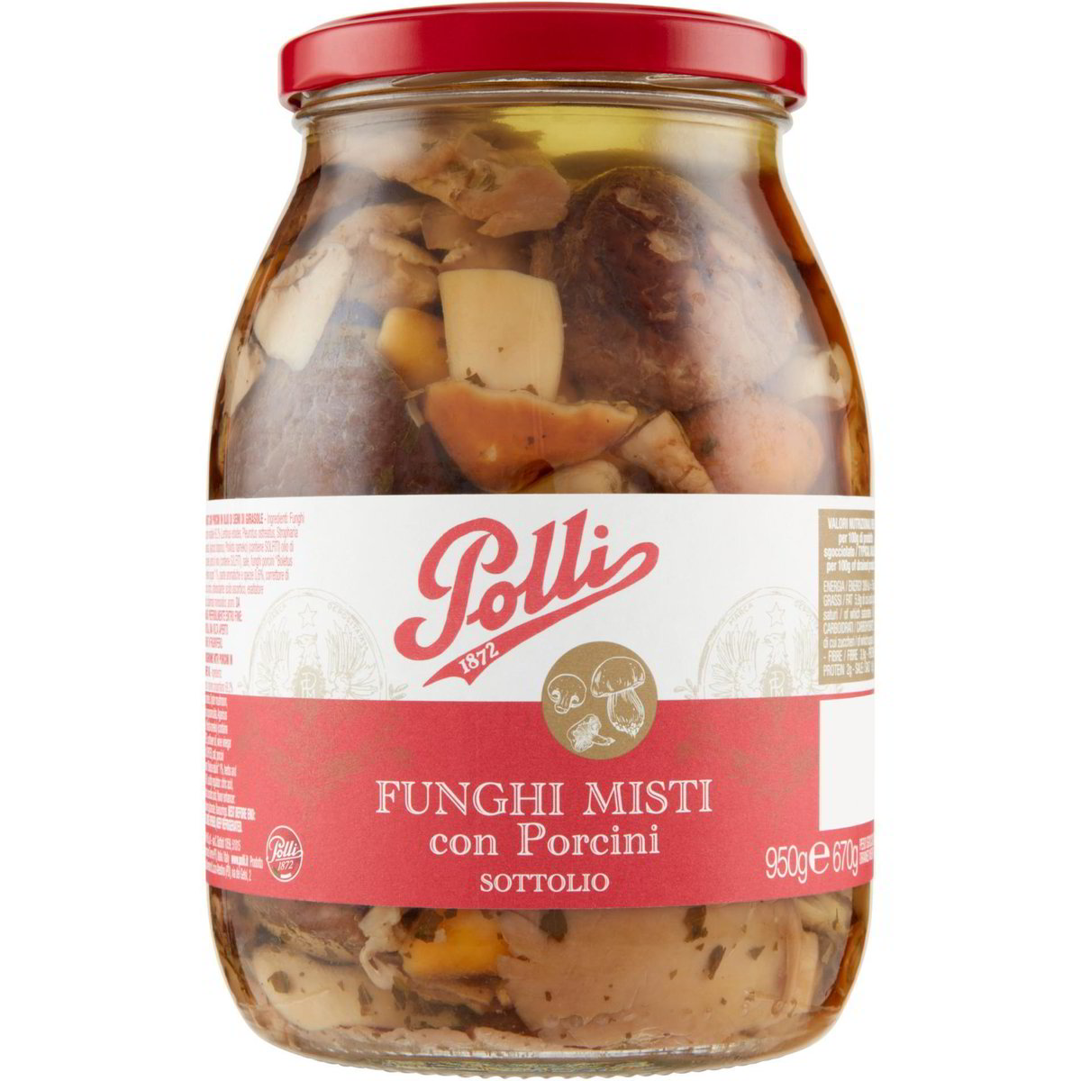 Funghi Misti Con Porcini Sottolio POLLI 950 G Coop Shop