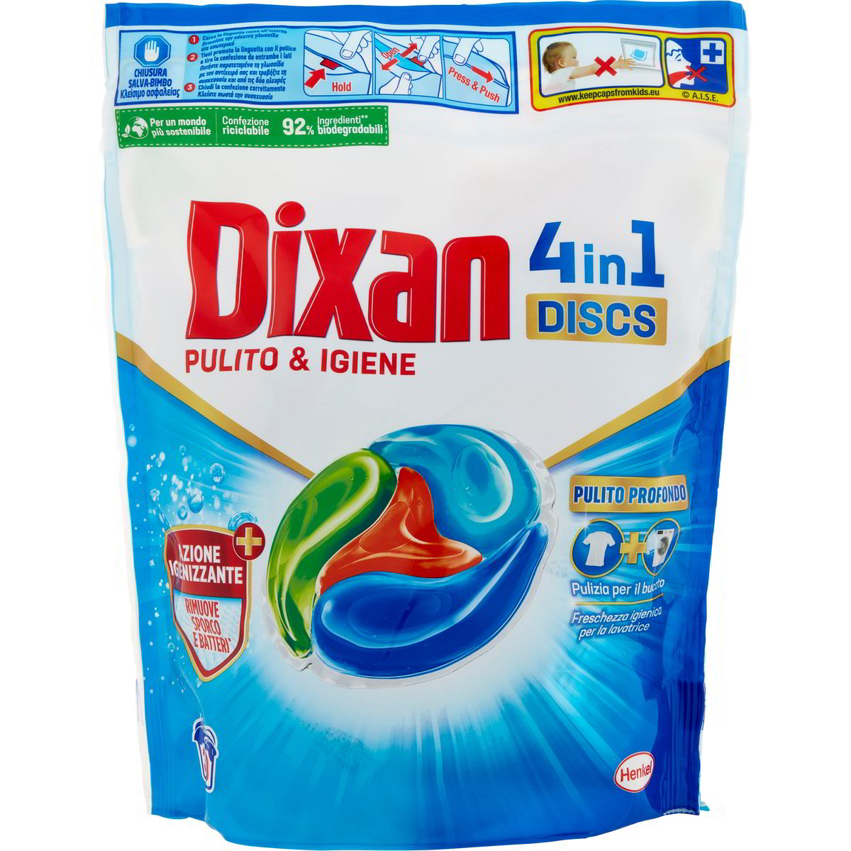 Detersivo Lavatrice Pulito E Igiene 4in1 Discs X30 DIXAN 750 G Coop Shop