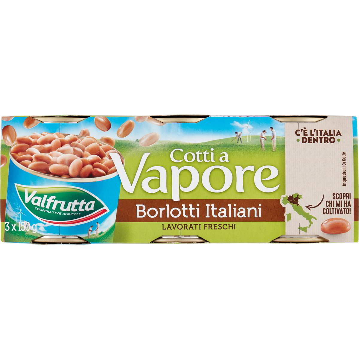 Fagioli Borlotti Cotti Al Vapore VALFRUTTA 3 X 150 G Coop Shop