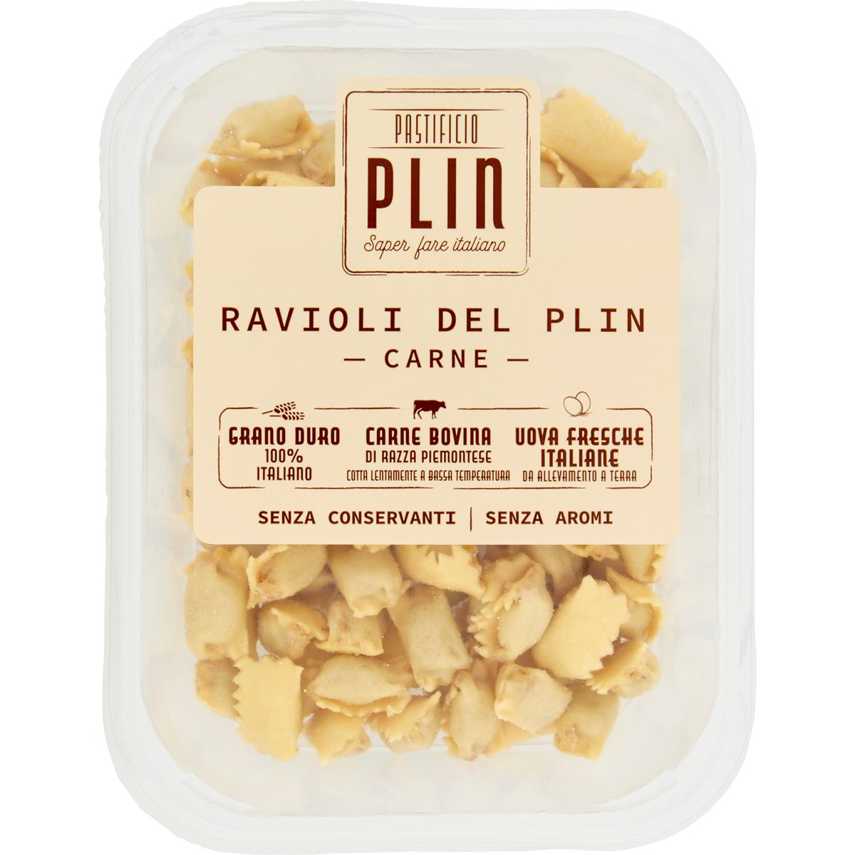 Ravioli Del Plin Con Carne Bovina Piemontese Pastificio Plin G