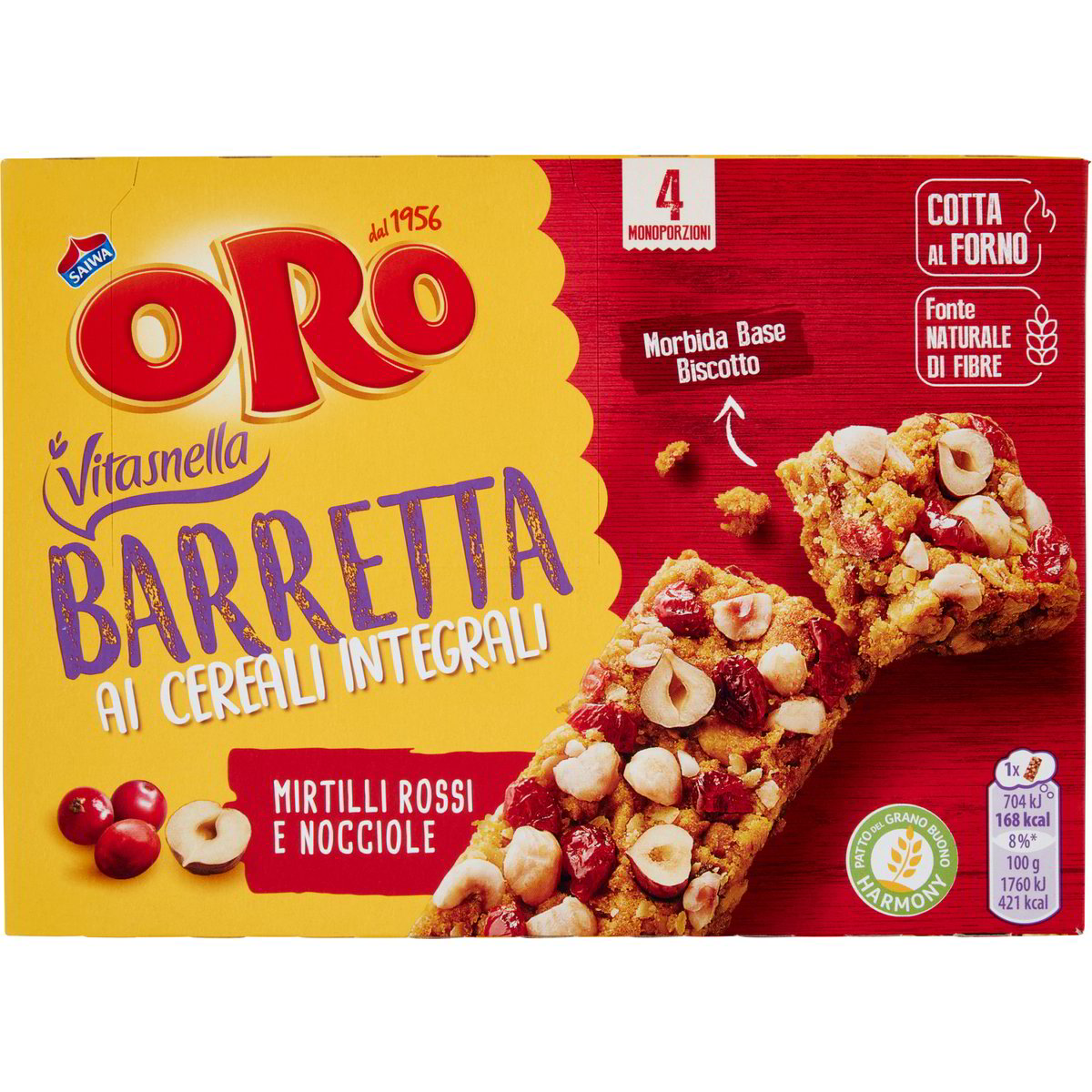 Barretta Ai Cereali Con Mirtilli Rossi E Nocciole Oro X G Coop Shop