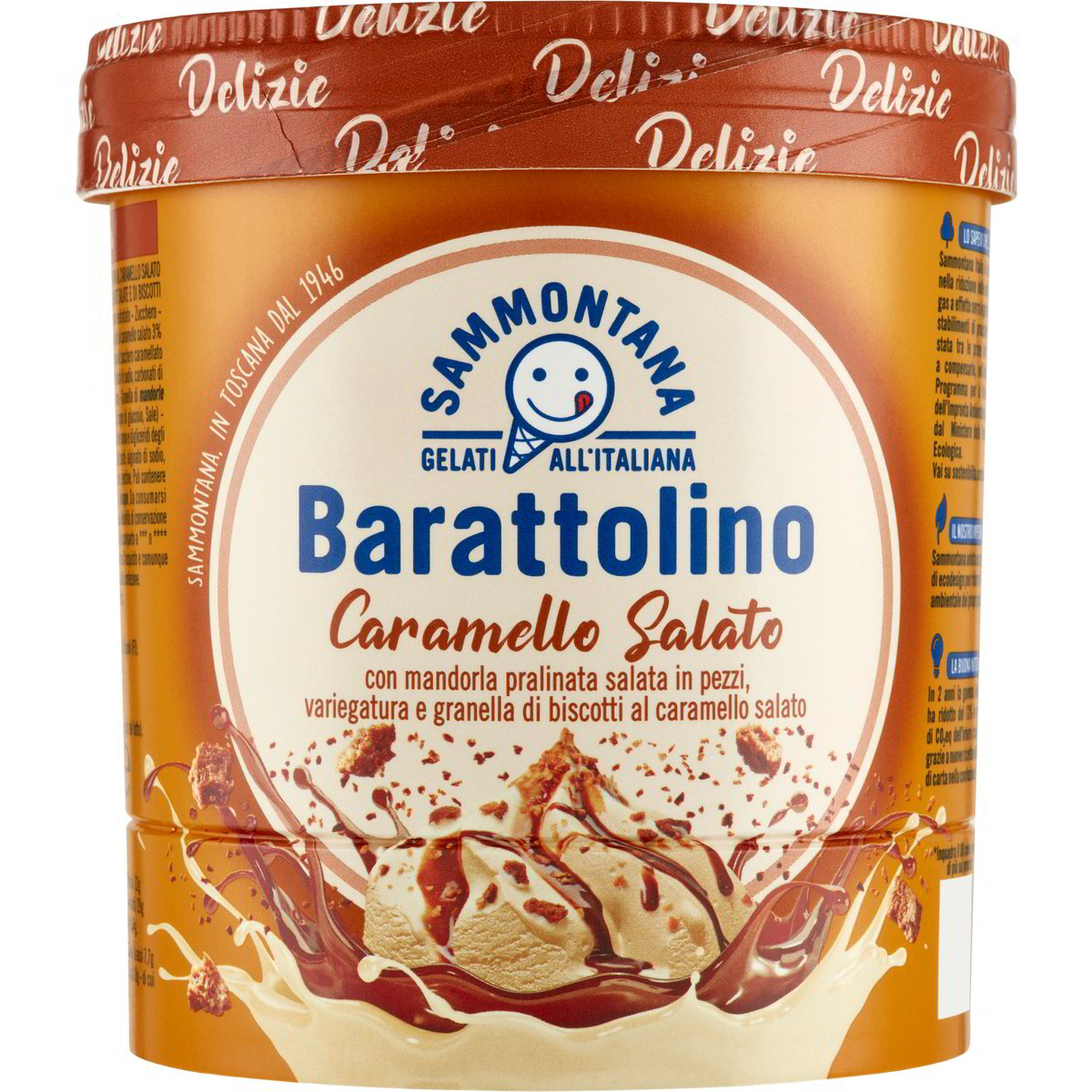 Gelato Al Caramello Salato Barattolino SAMMONTANA 500 G Coop Shop