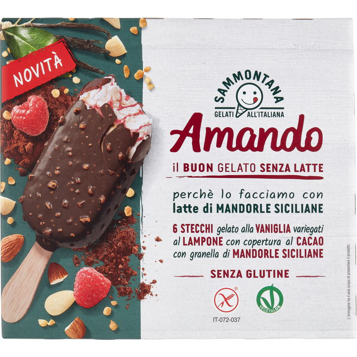 Stecco Gelato Vaniglia E Lampone Amando X Sammontana G Coop Shop