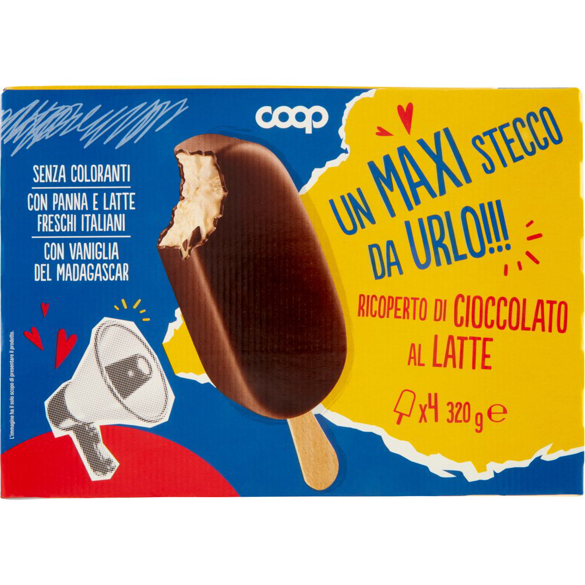 Stecco Gelato Maxi Ricoperto Di Panna E Vaniglia COOP 4 X 80 G Coop Shop