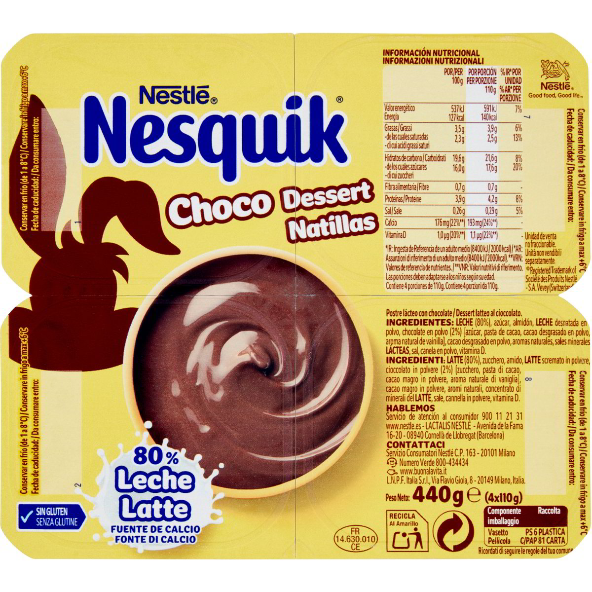 Dessert Nesquik Choco Al Cioccolato X Nestl G Coop Shop