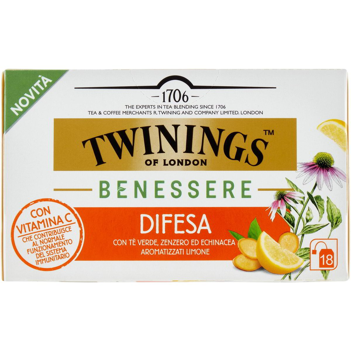 Infuso Difesa E Benessere T Verde Zenzero Twinings G Coop Shop