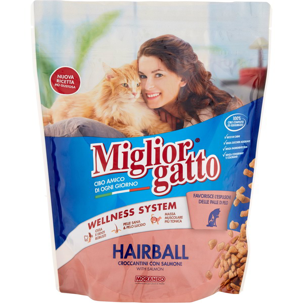 Crocchette Per Gatti Hairball Con Salmone MIGLIORGATTO 800 GR Coop Shop