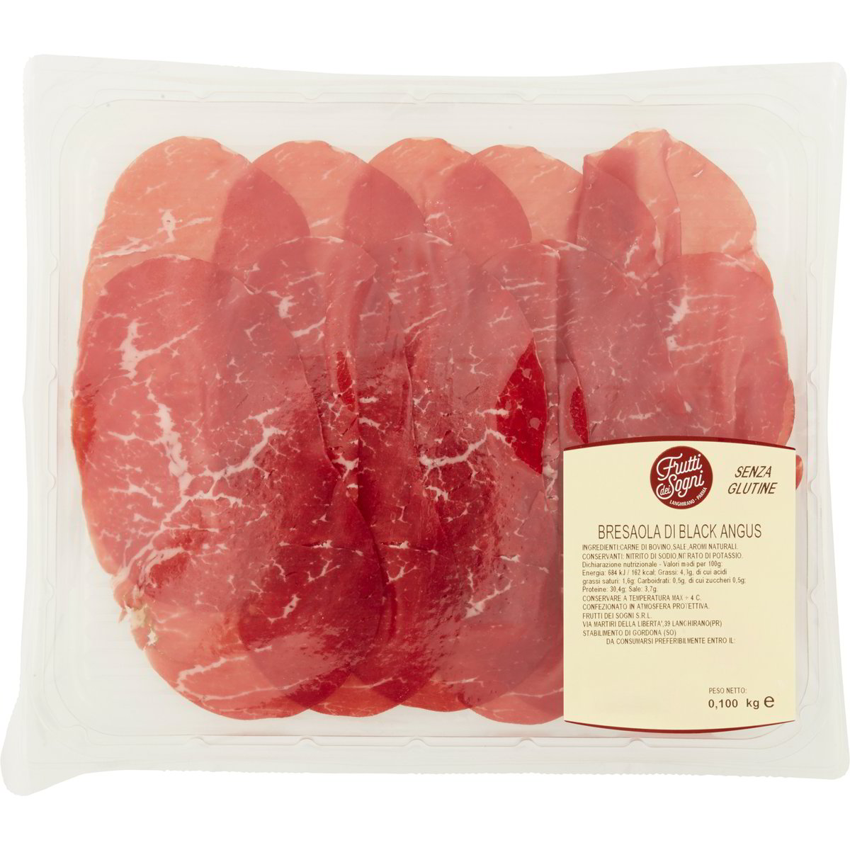 Bresaola Di Black Angus FRUTTI DEI SOGNI 100 G Coop Shop