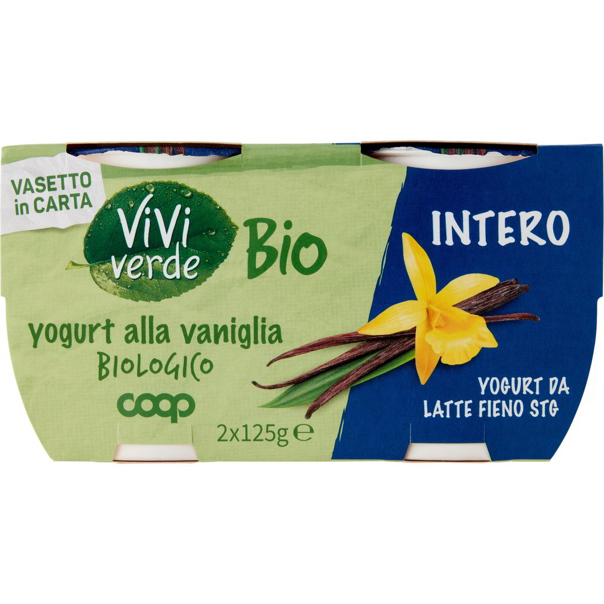 Yogurt Bianco Naturale Intero Alla Vaniglia Coop Vivi Verde X G