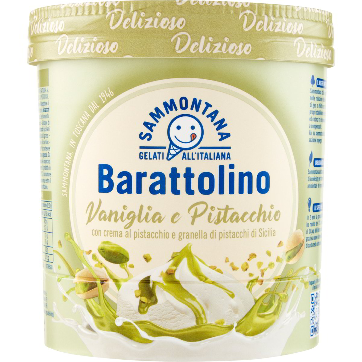 Gelato Barattolino Delizie Vaniglia E Pistacchio Sammontana G