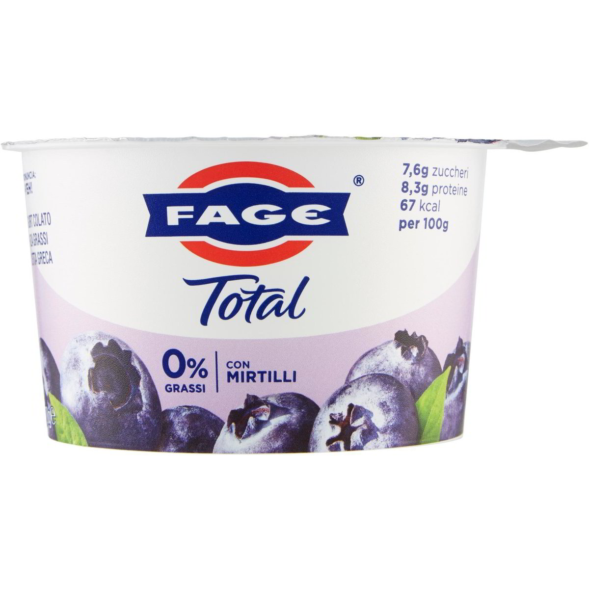 Yogurt greco total 0% grassi con mirtilli FAGE 170 G - Coop Shop