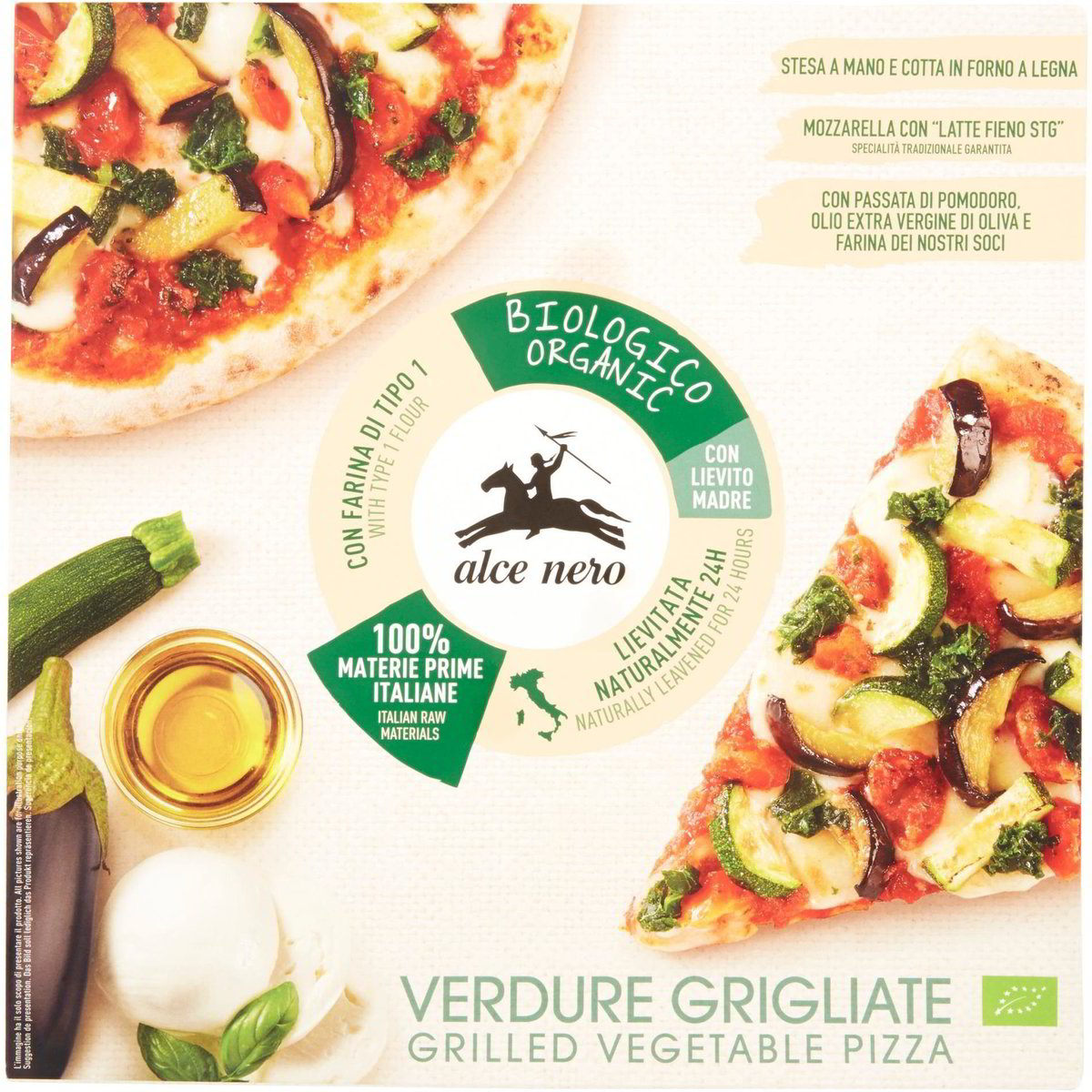 Pizza Vegetale Surgelata Senza Lattosio con Verdure Grigliate