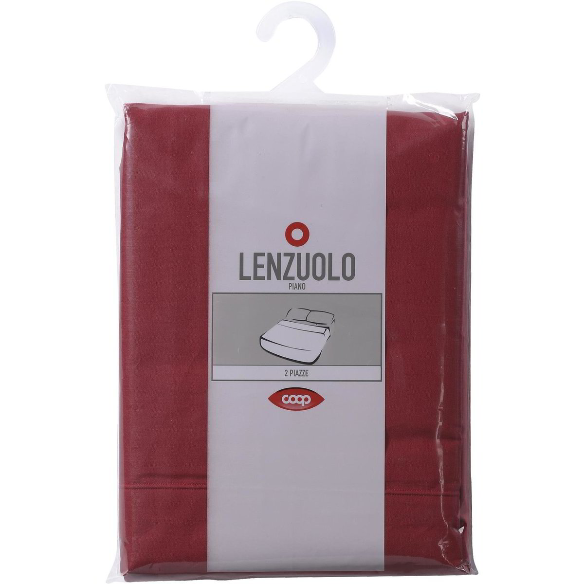 Lenzuolo piano 2 piazze 240x280 tinta vino COOP 1 PZ - Coop Shop