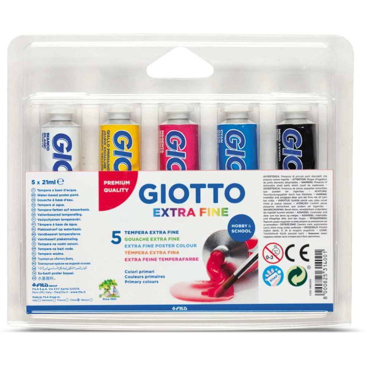 Tempere tubo 21ml x5 GIOTTO 1 PZ - Coop Shop