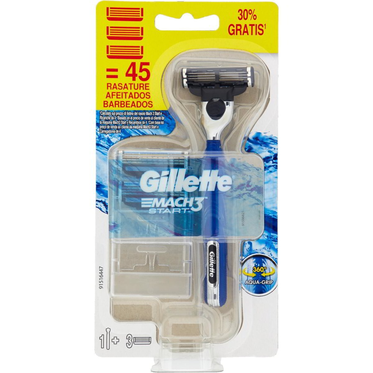 Rasoio Mach3 Start Con 3 Lamette Di Ricambio GILLETTE 1 PZ - Coop Shop