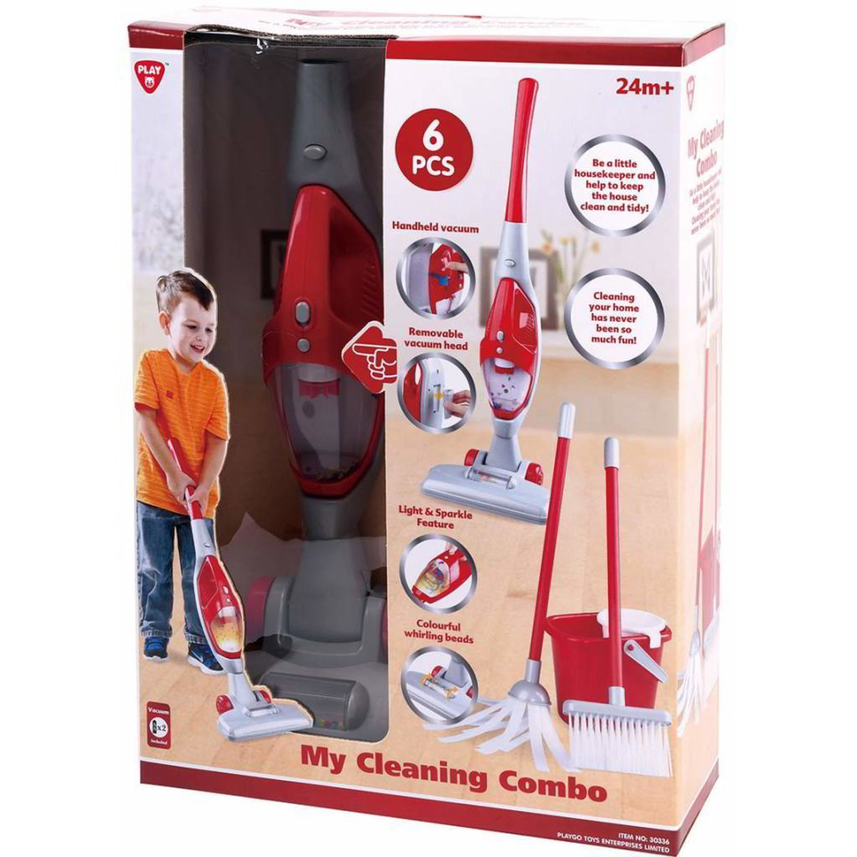 PLAYGO - Aspirapolvere domestico 2 in 1 - Pulizie per Bambini