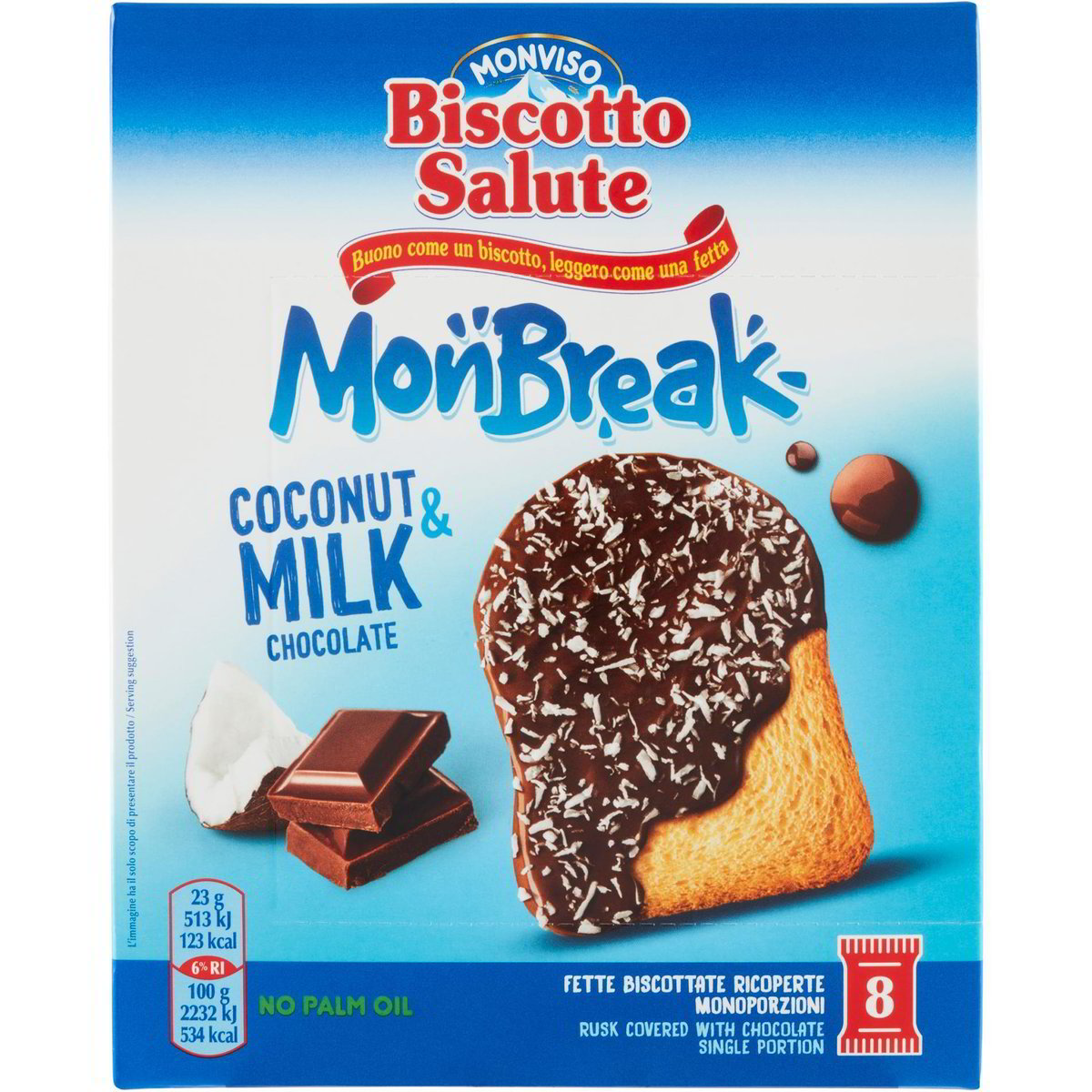 Fette Biscottate Ricoperte Di Cioccolato Fondente Monbreak