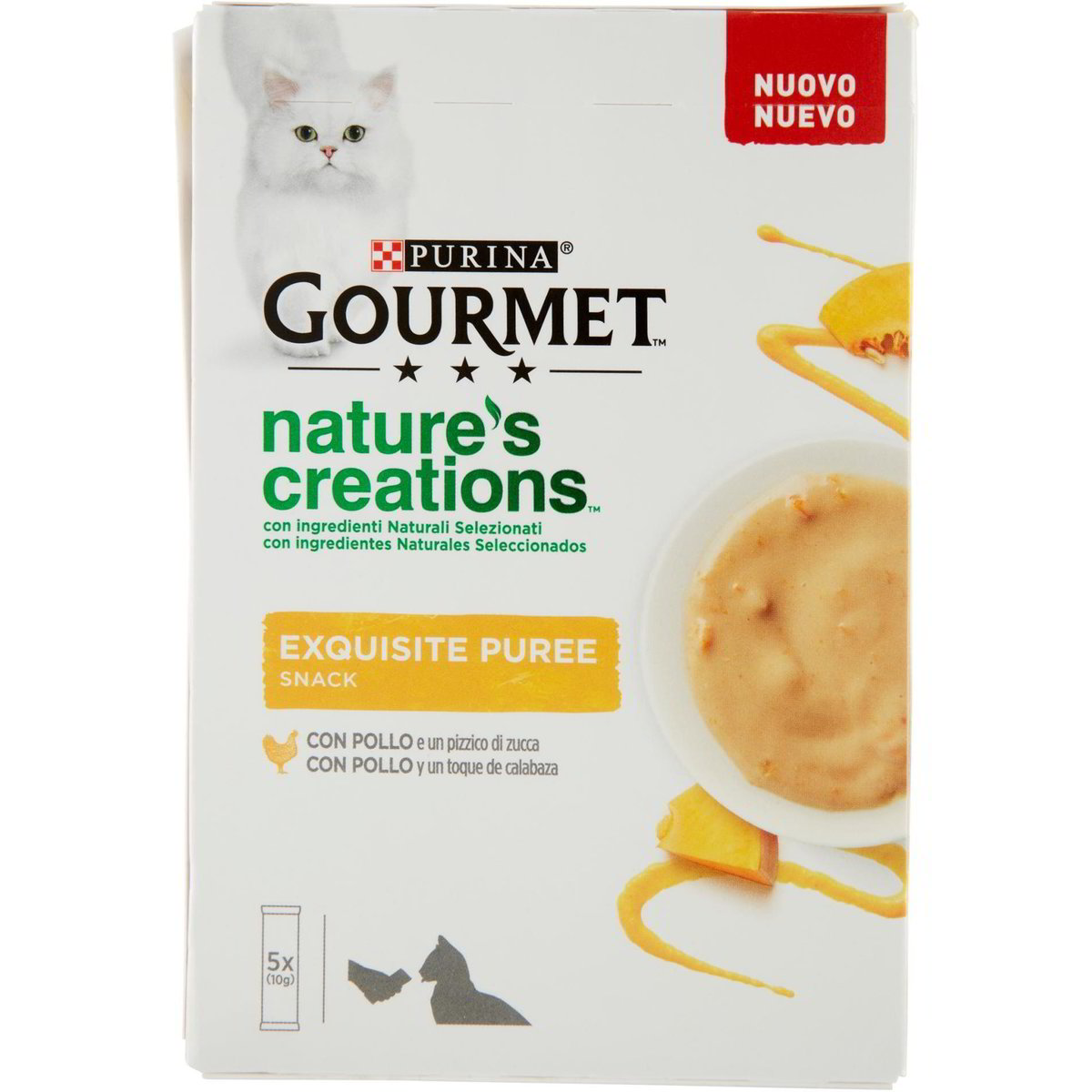 Alimento per gatti puree con pollo e zucca PURINA 5 X 10 G - Coop Shop