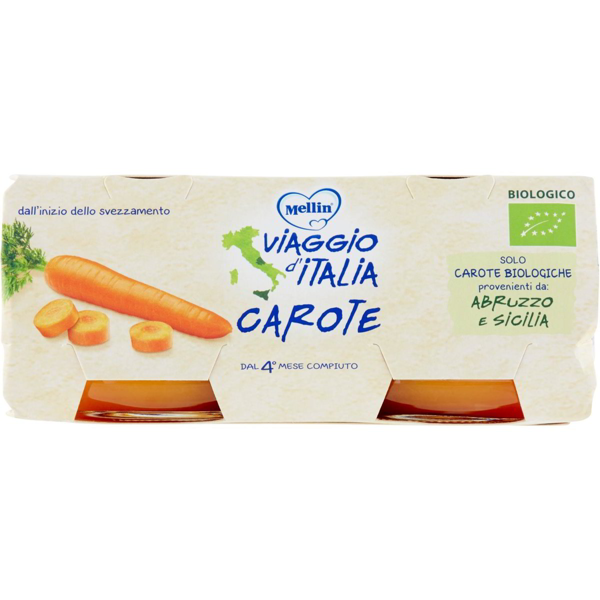 Omogeneizzato viaggio d'italia carote MELLIN 2 X 80 G - Coop Shop