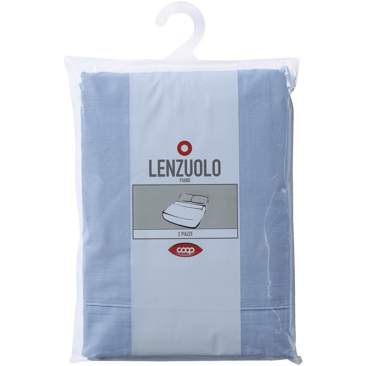 Lenzuolo piano 2 piazze 240x280 tinta azzurro COOP 1 PZ - Coop Shop