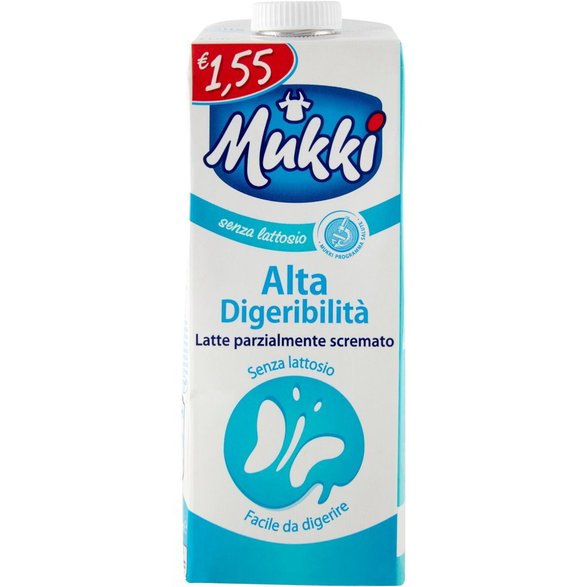 Latte Alta Digeribilità parzialmente scremato - Mukki