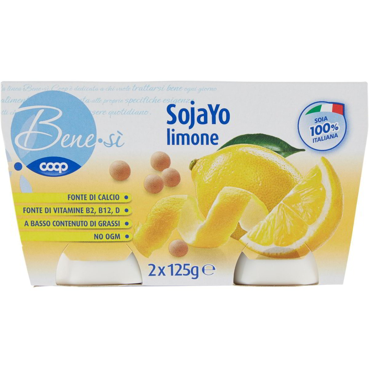 Yogurt di soia al limone sojayo COOP - BENE SI' 2 X 125 G - Coop Shop