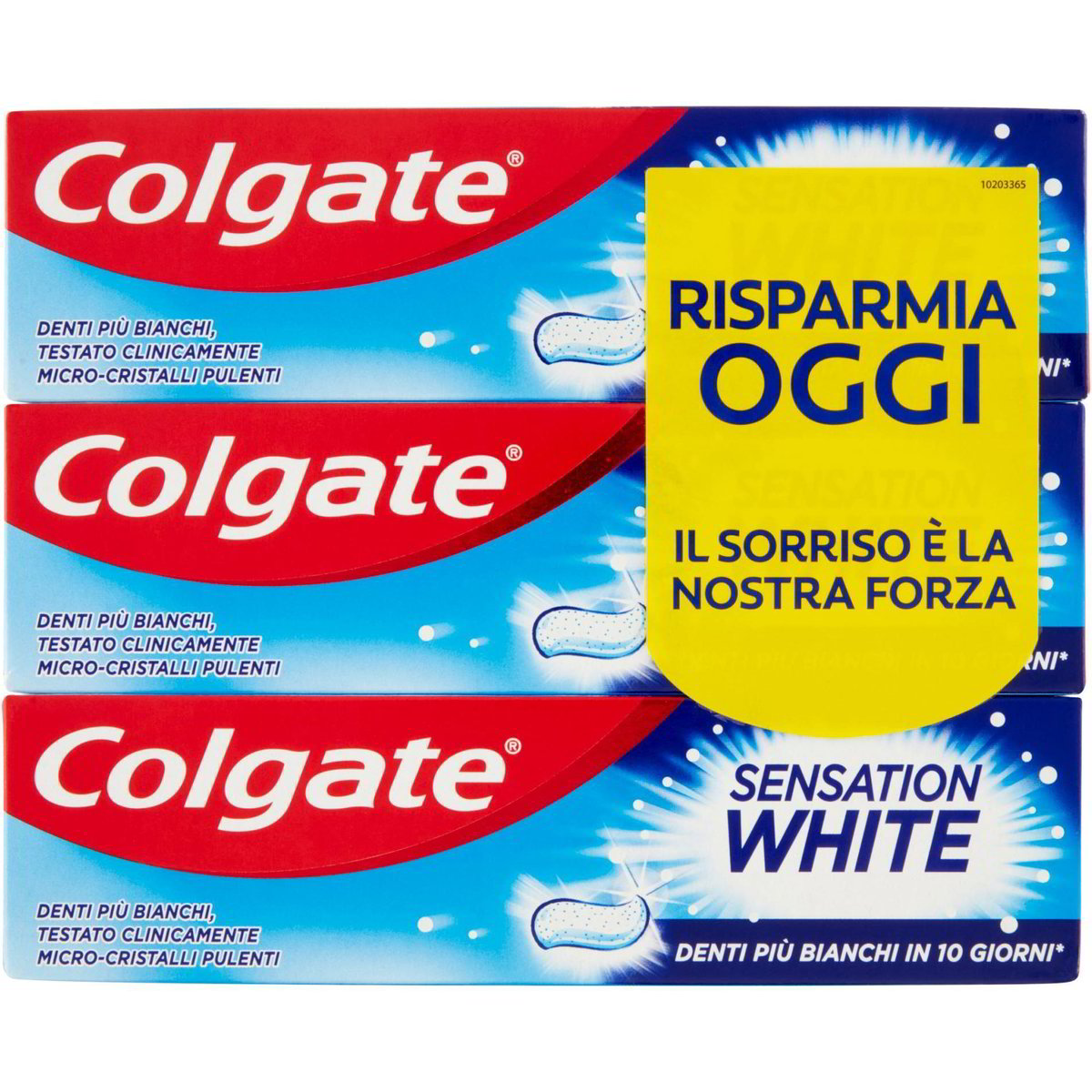 Dentifricio sbiancante sensation white COLGATE 3 X 75 ML - Coop Shop