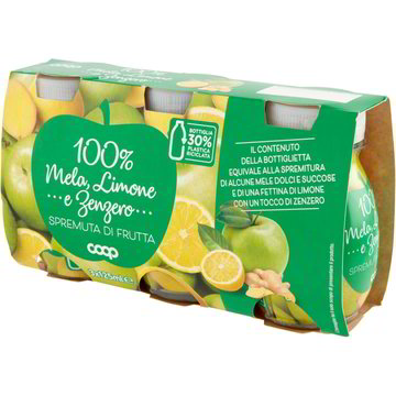 Spremuta di frutta 100% mela/limone/zenzero COOP 3 X 125 ML - Coop Shop