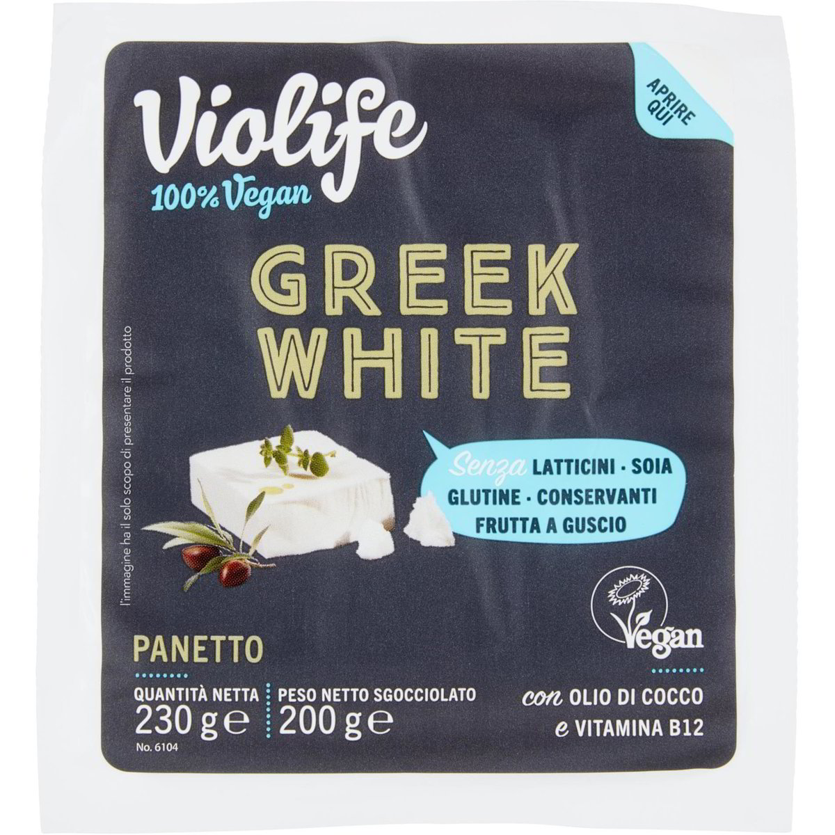 Panetto vegano greco greek white VIOLIFE 200 G - Coop Shop