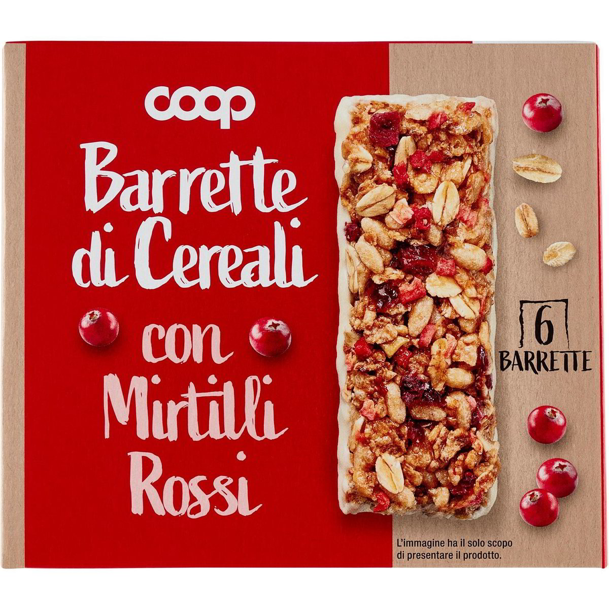 Barrette di cereali con mirtillo rosso COOP 6 X 21 G - Coop Shop