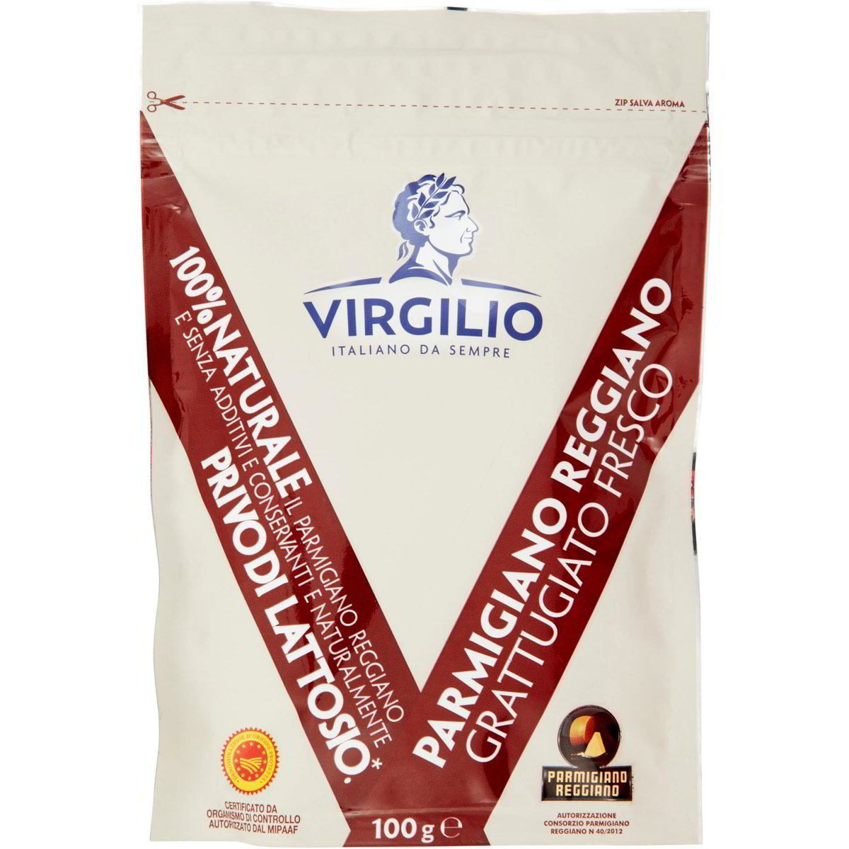 Parmigiano Reggiano DOP Grattugiato VIRGILIO 100 G - Coop Shop