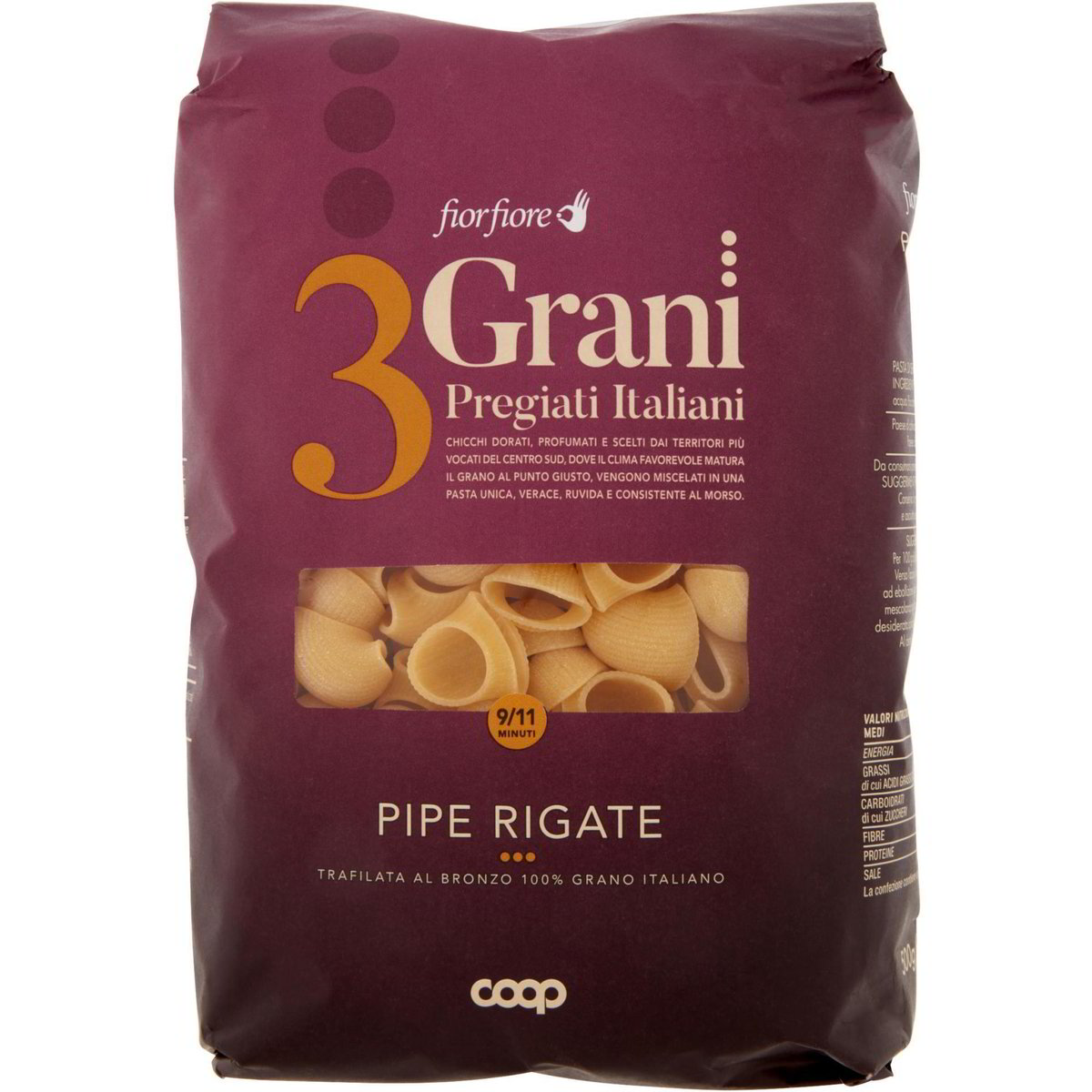 Pipe rigate trafilate al bronzo COOP - FIOR FIORE 500 G - Coop Shop