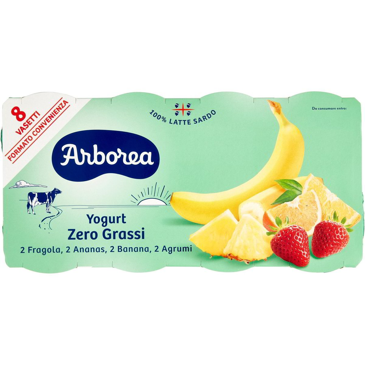 Yogurt magro alla frutta assortita ARBOREA 8 X 125 G - Coop Shop