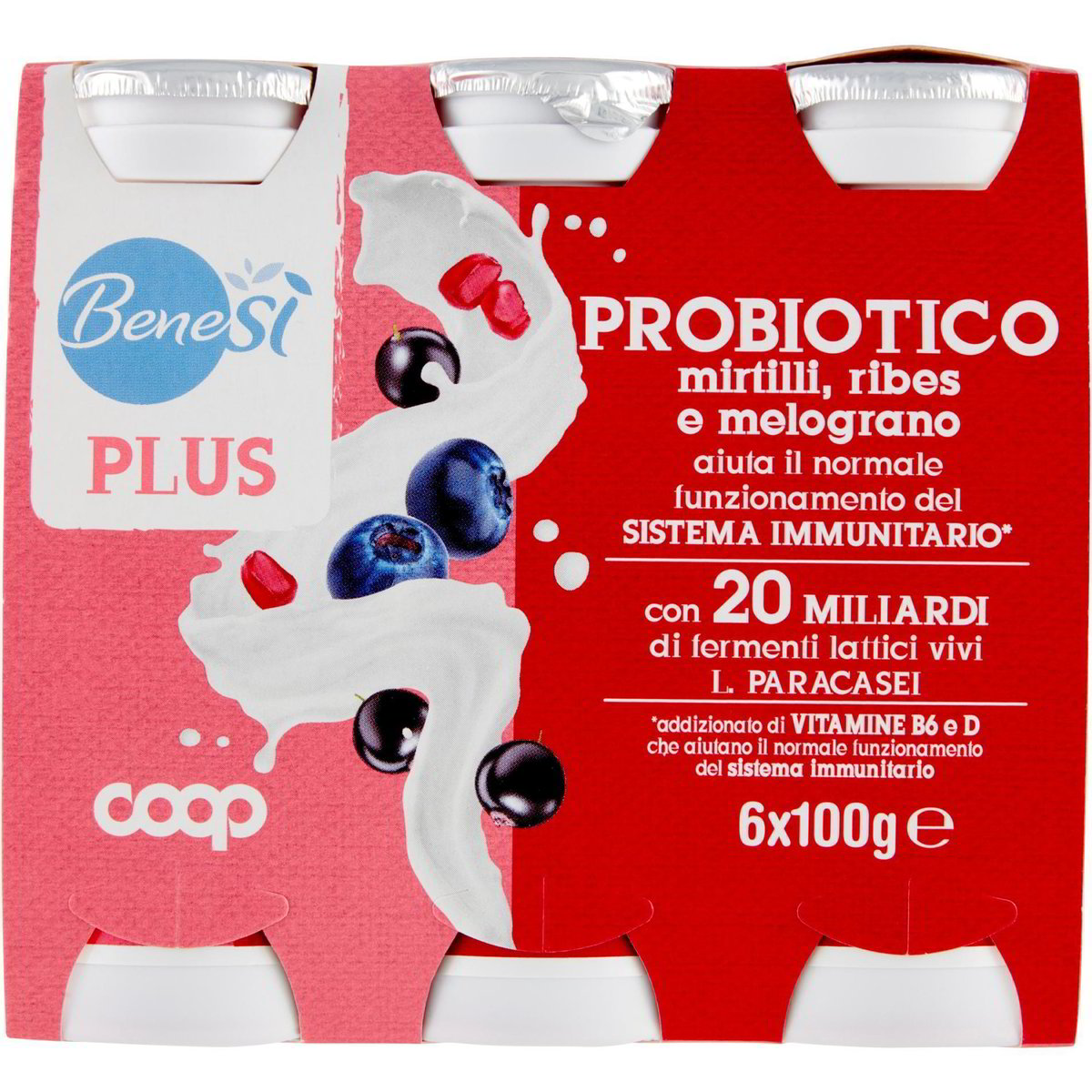 Yogurt Da Bere Mirtilli Ribes Melograno Probiotico Coop Bene Si X