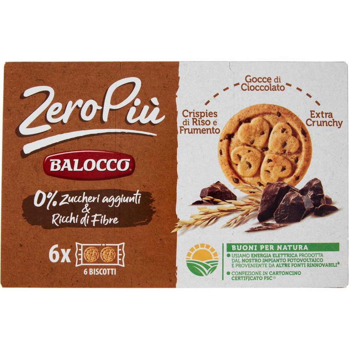 Biscotti zero piu' con gocce di cioccolato BALOCCO 210 G - Coop Shop