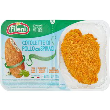 Pollo Cotolette Con Spinaci FILENI 440 G - Coop Shop