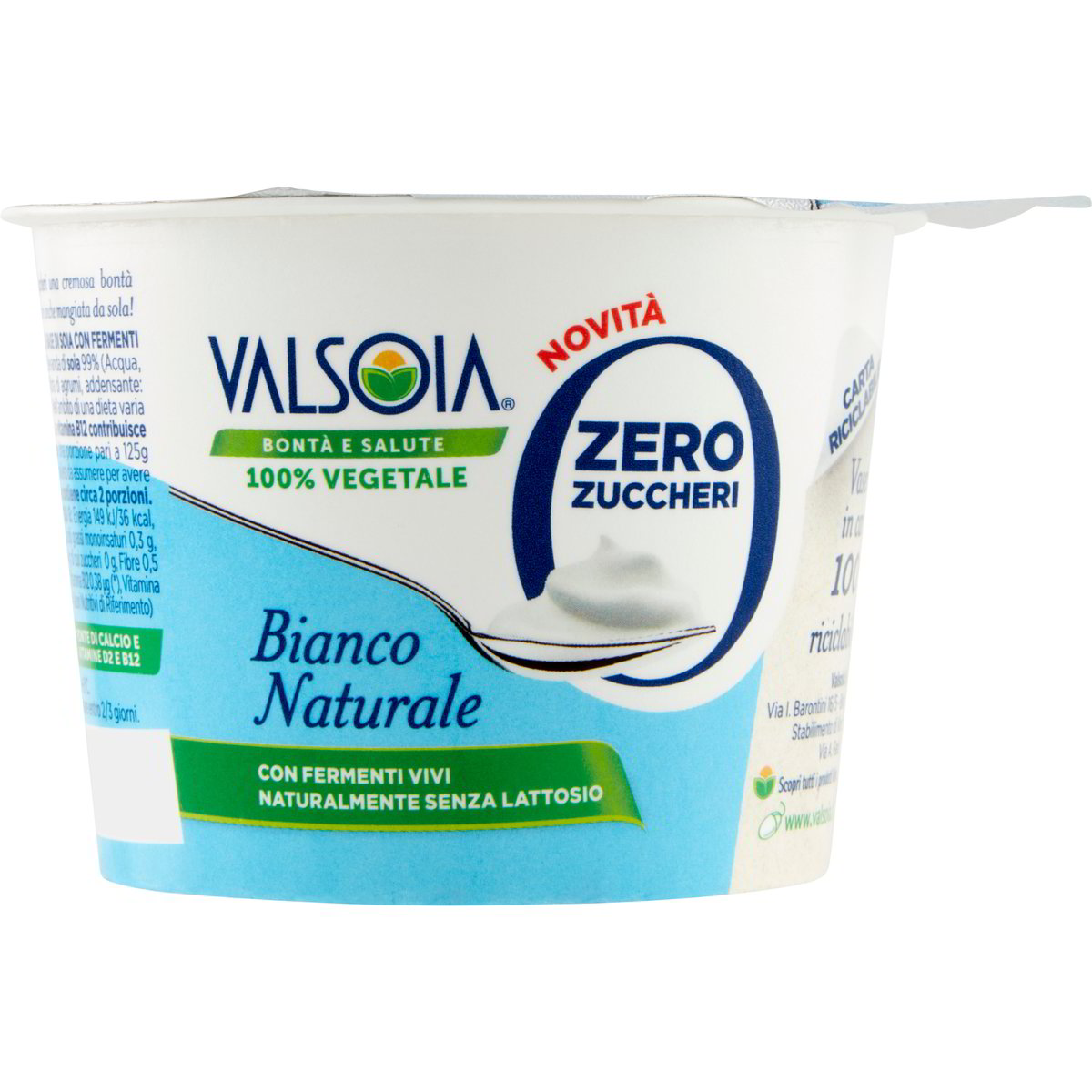 Yogurt di soia bifidus bianco naturale con calcio SOJASUN 250 G - Coop Shop