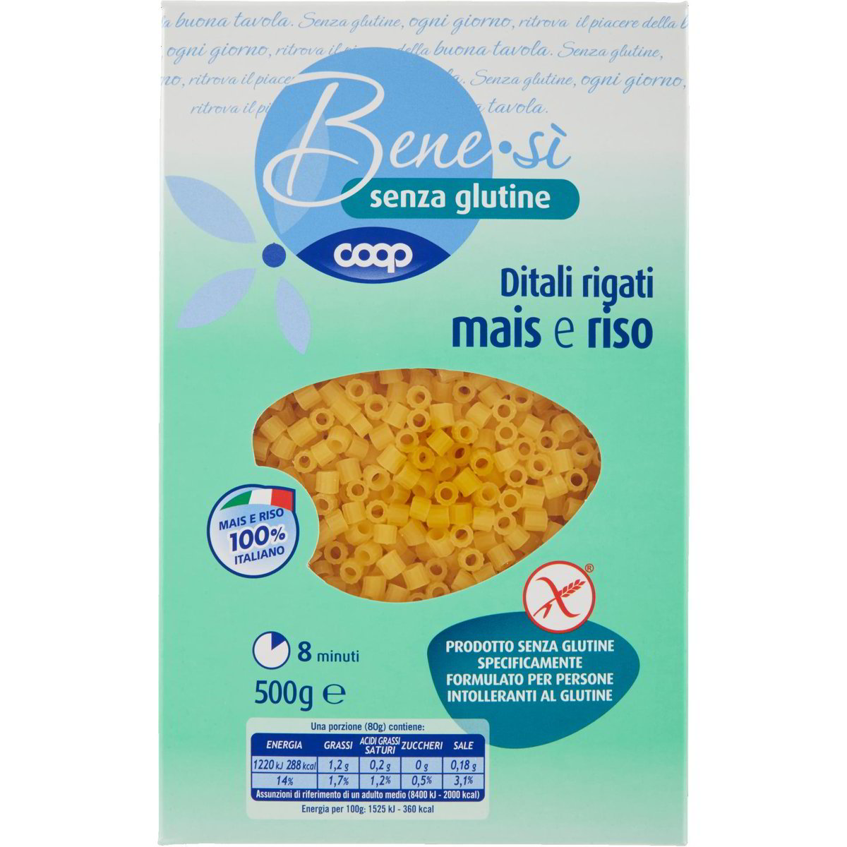 Ditali rigati di mais e riso COOP - BENE SI' 500 G - Coop Shop