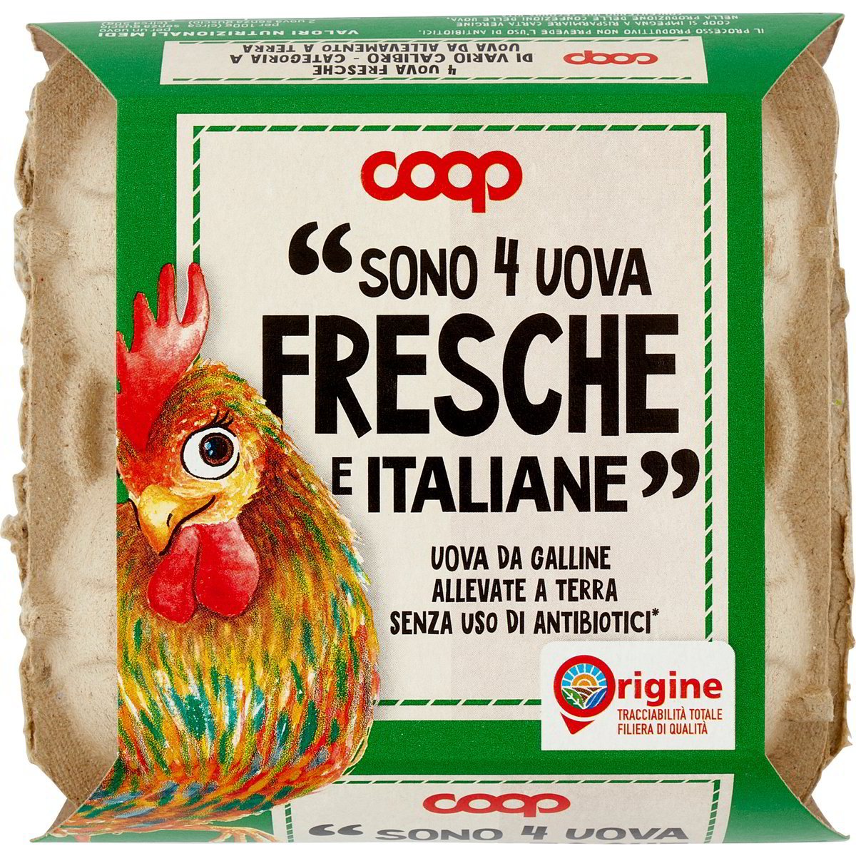 Uova fresche allevamento a terra x4 COOP - ORIGINE 1 PZ - Coop Shop