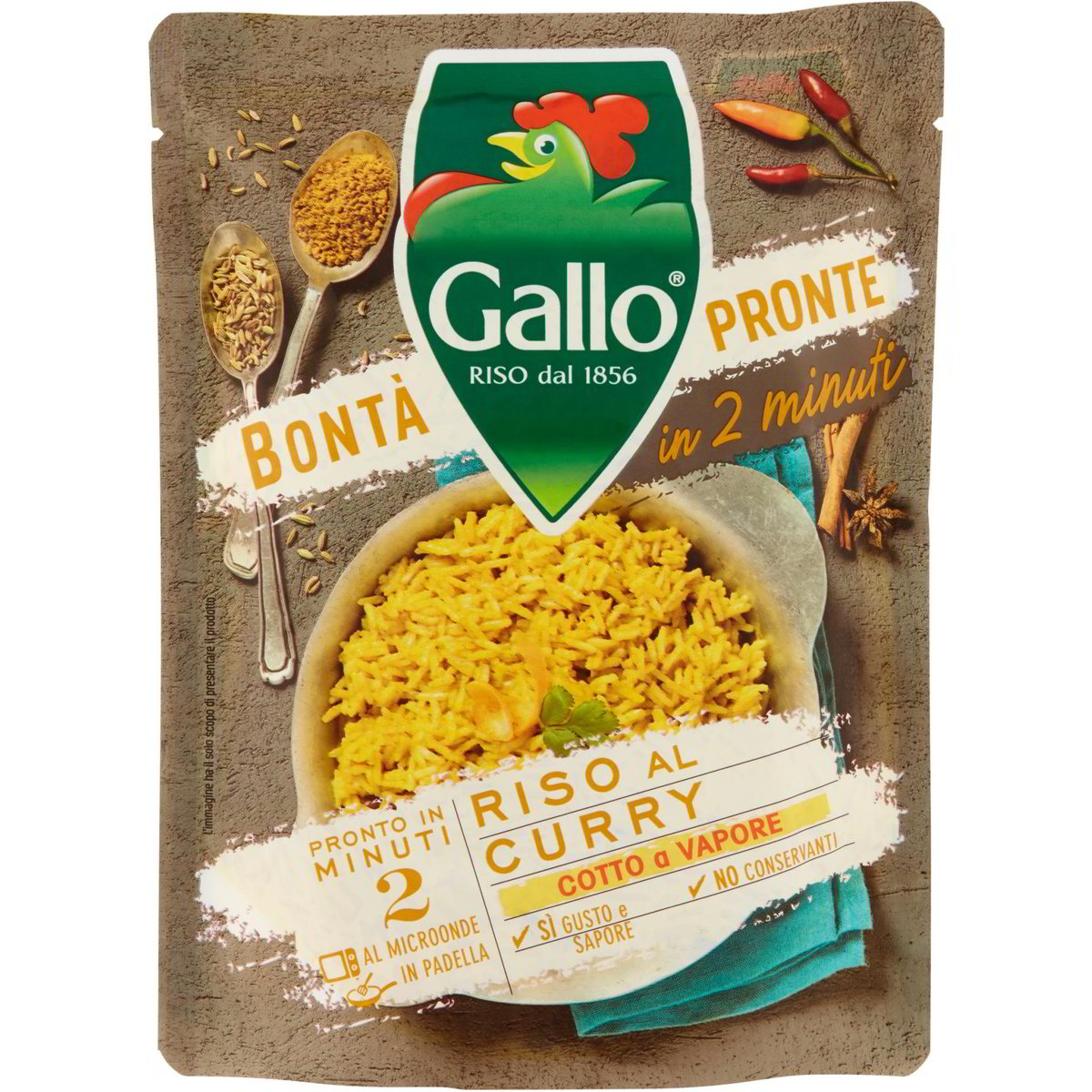 Riso al curry bontà pronte 2 min RISO GALLO 250 G - Coop Shop