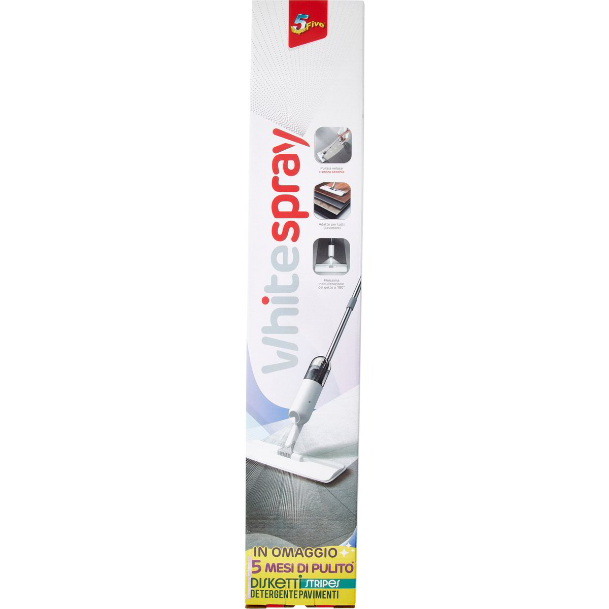 Lavapavimenti kit scopa white spray SUPER FIVE 1 PZ - Coop Shop