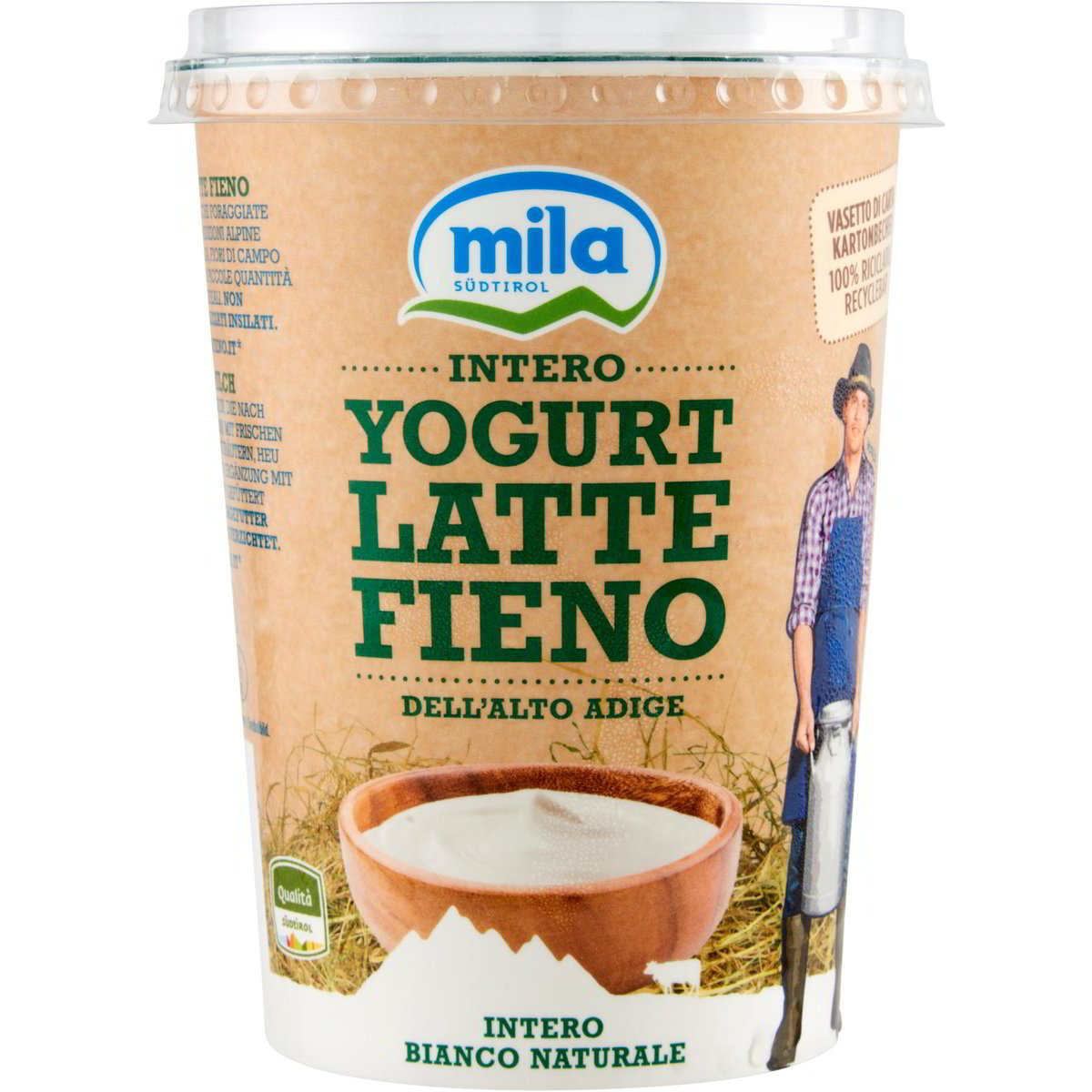 yogurt bianco senza lattosio - Mila - 2 x 125 g