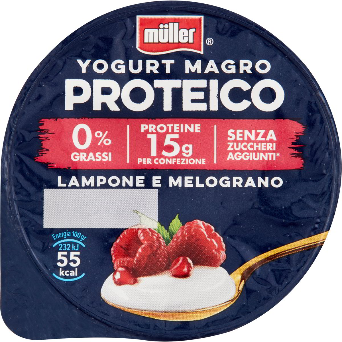 Yogurt magro proteico lampone e melograno MULLER 180 G - Coop Shop